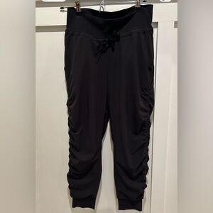 Athleta Black Ruched Joggers - Size 2P